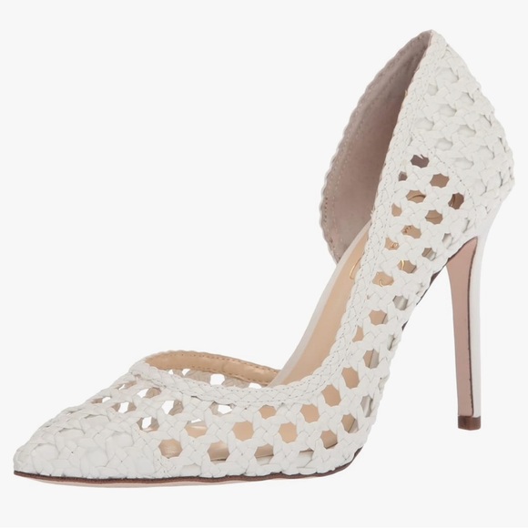 Size 10 4” white open weave d’Orsay pump - Picture 1 of 6
